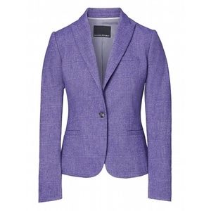 Banana Republic NWT Purple Wool Herringbone Blazer
